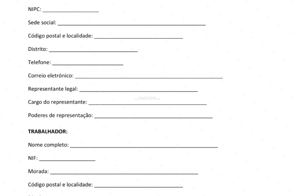 Página 1 de um acordo de retribuição variável, formato A4.