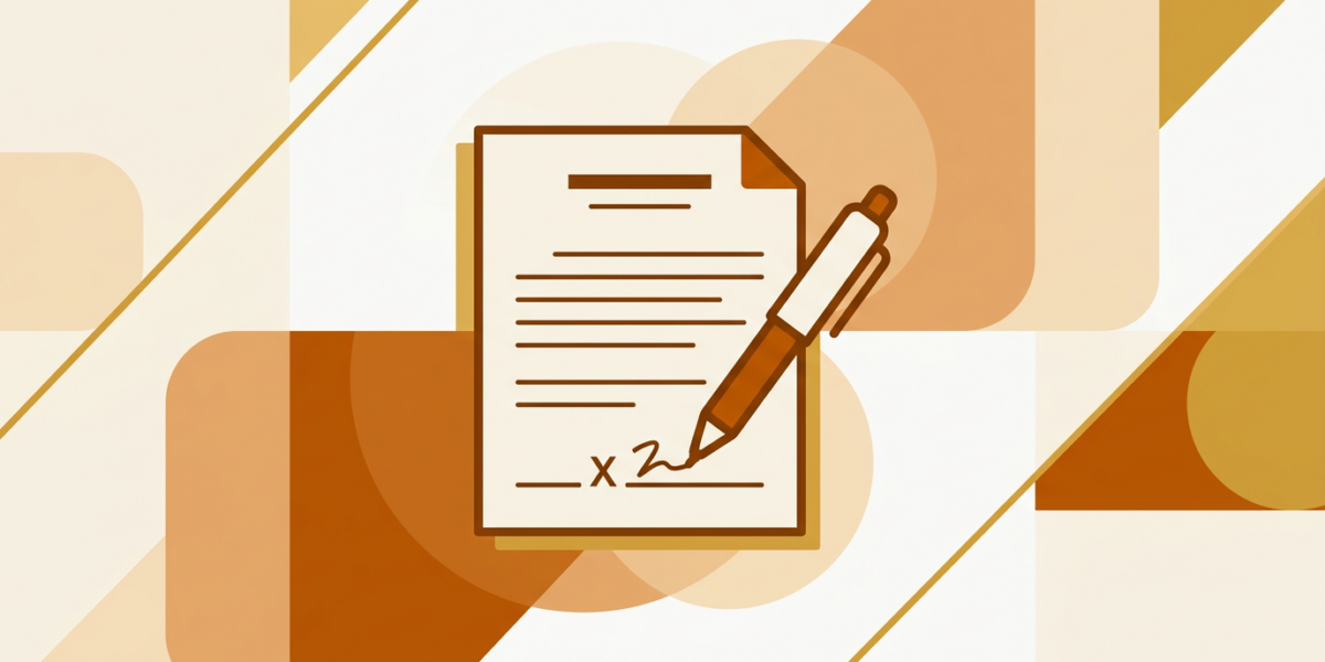 Documentos de procurações com assinatura, tema de blog jurídico.