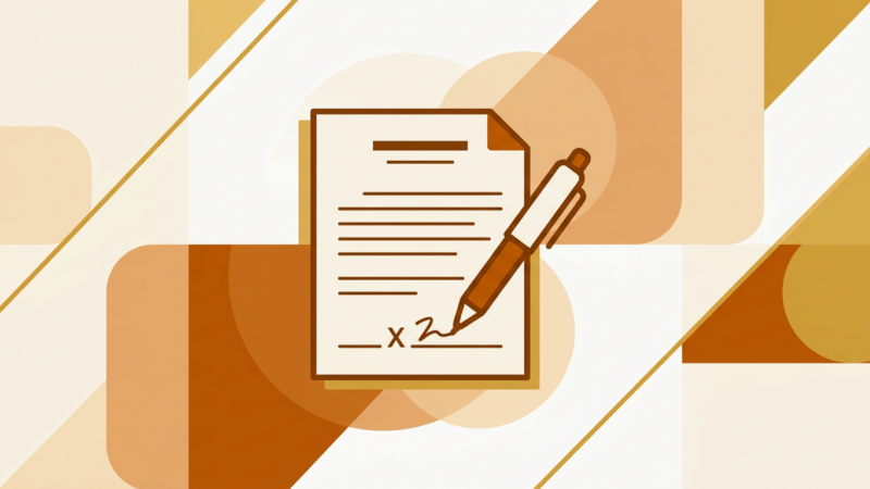 Documentos de procurações com assinatura, tema de blog jurídico.