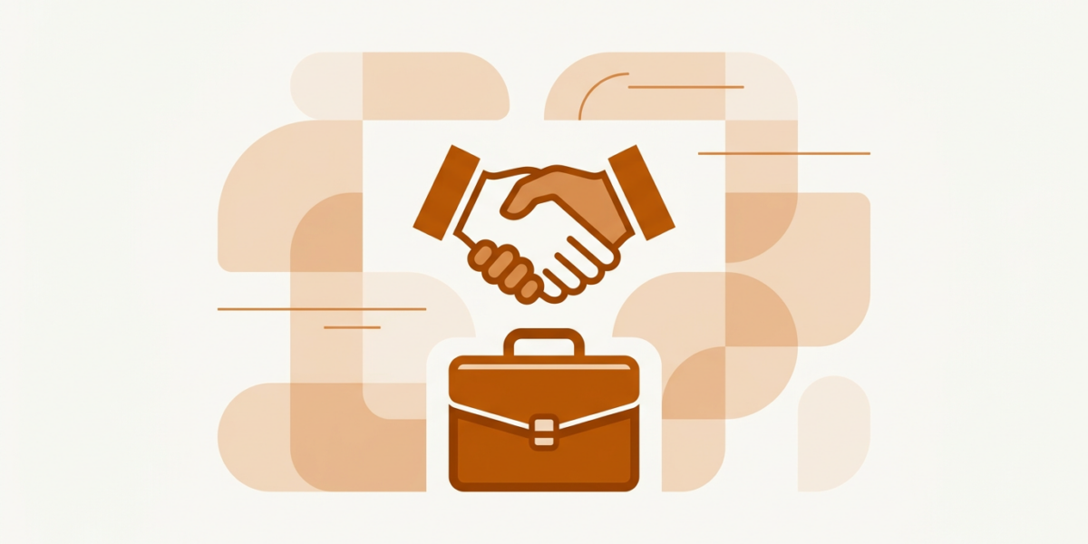 Imagem de blog sobre trabalho: pessoa usando notebook em mesa de escritório com caderno e caneta.