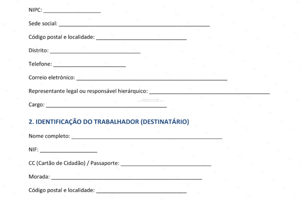 Carta de advertência disciplinar em formato A4, página 1, em escala reduzida.