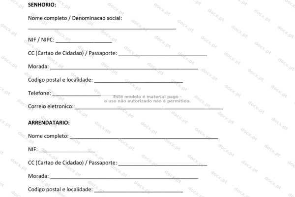 Página 1 de inventário do estado do imóvel, formato A4, relatório de inspeção.