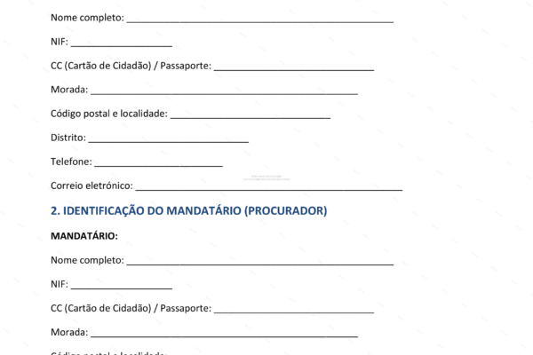 Documento de revogação de procuração em formato A4, página 1, imagem digitalizada